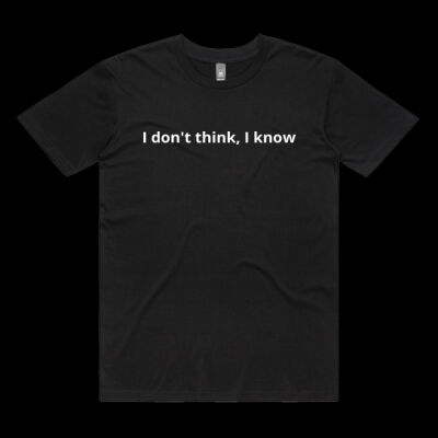 I don't think, I know (Unisex) Thumbnail